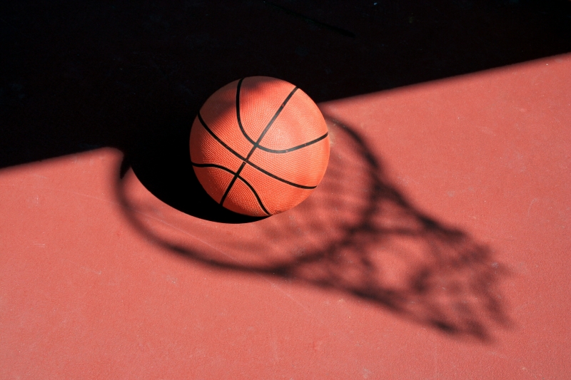 basketball in shadow